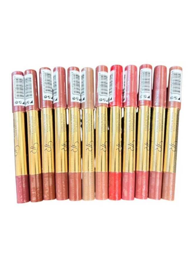 Golden Rose 12 Colors Clear Lipstick Pencil Set - Rouge - Image 3